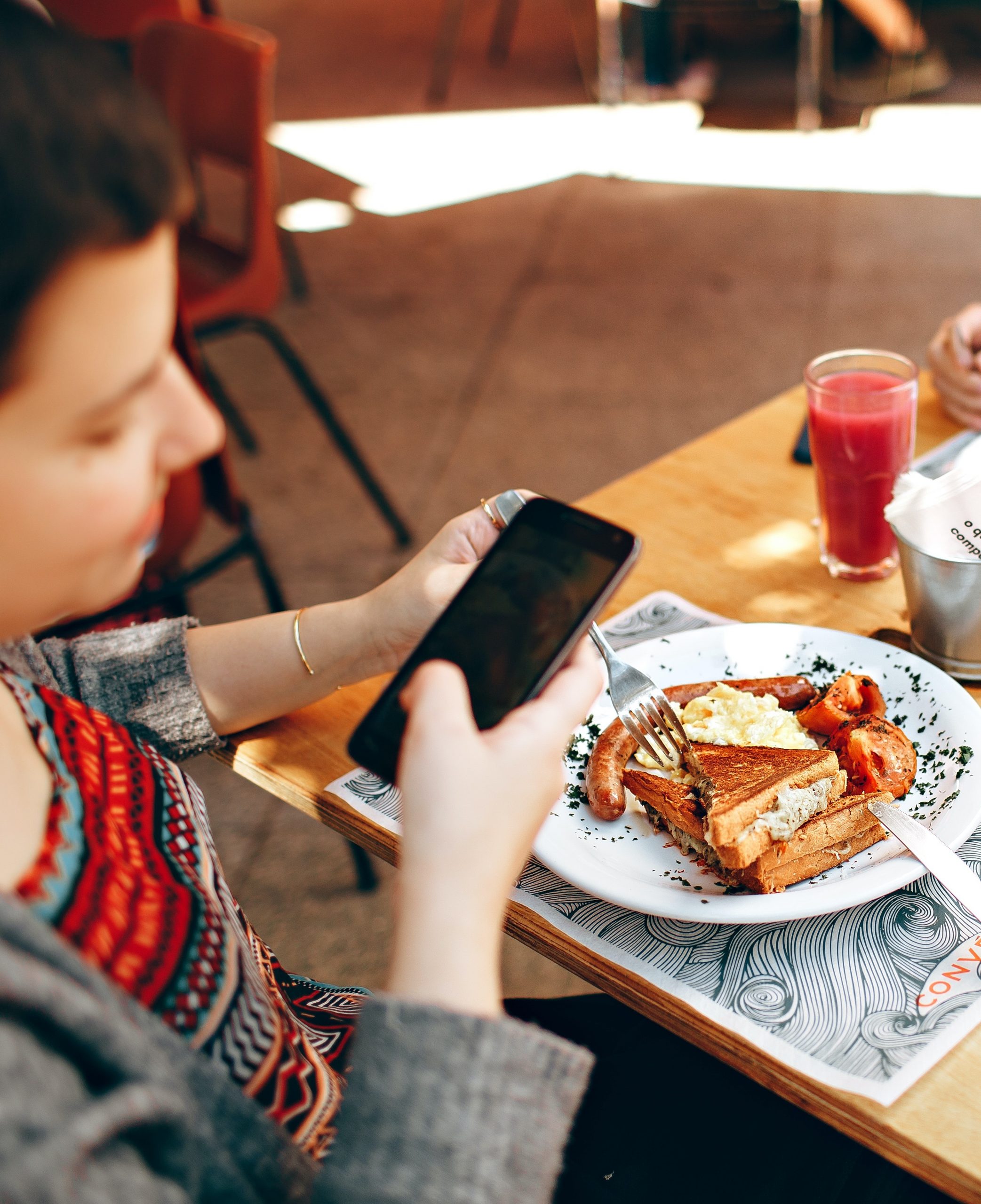 Woman using phone